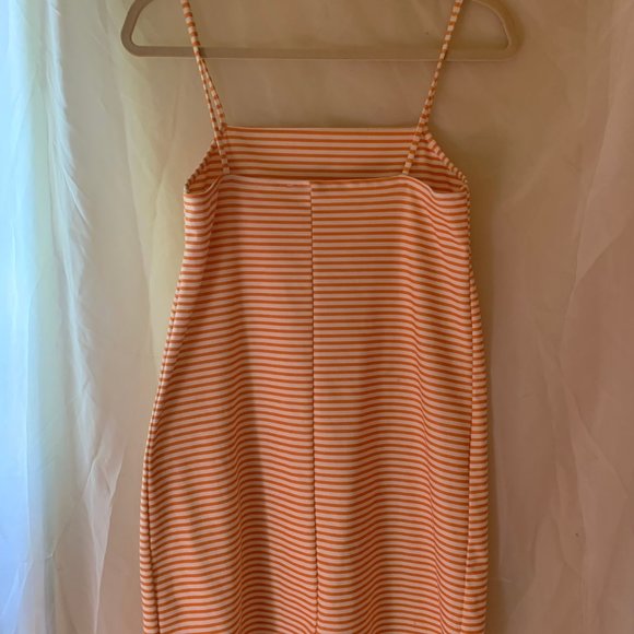 Summer dress (Medium) striped white and orange - Picture 2 of 6